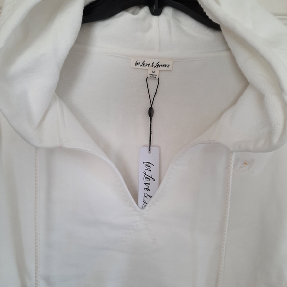 WHITE Harper Sweatshirt Hoodie Crop Top RARE Lemon - Picture 7 of 11